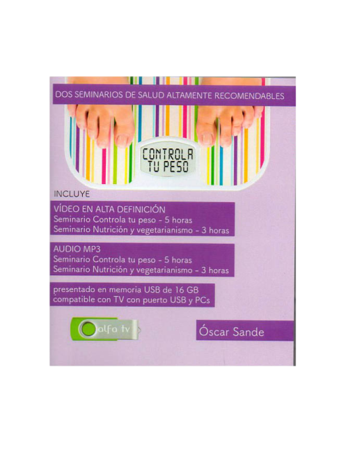 CONTROLA TU PESO, SEMINARIOS SALUD USB