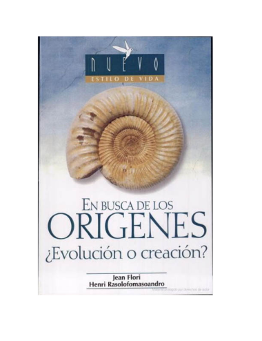 ORIGENES ¿EVOLUCIÓN O CREACIÓN?