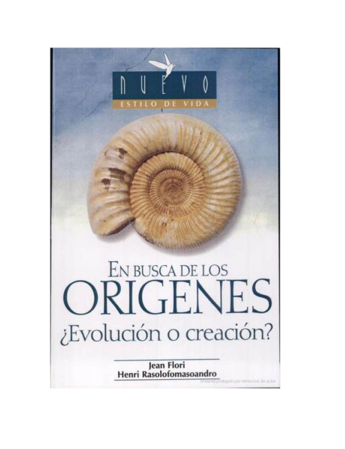 ORIGENES ¿EVOLUCIÓN O CREACIÓN?
