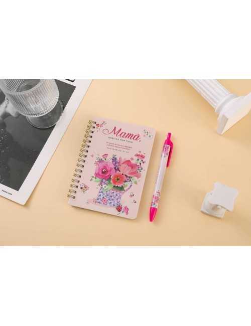 MAMÁ GRACIAS. PACK LIBRETA ANILLAS CON BOLÍGRAFO